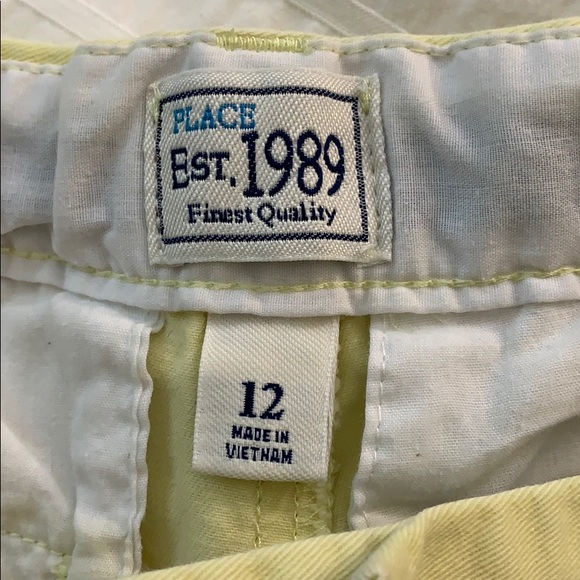 PLACE 1989 BOY SHORTS,YELLOW,SIZE 12 - Picture 5 of 6